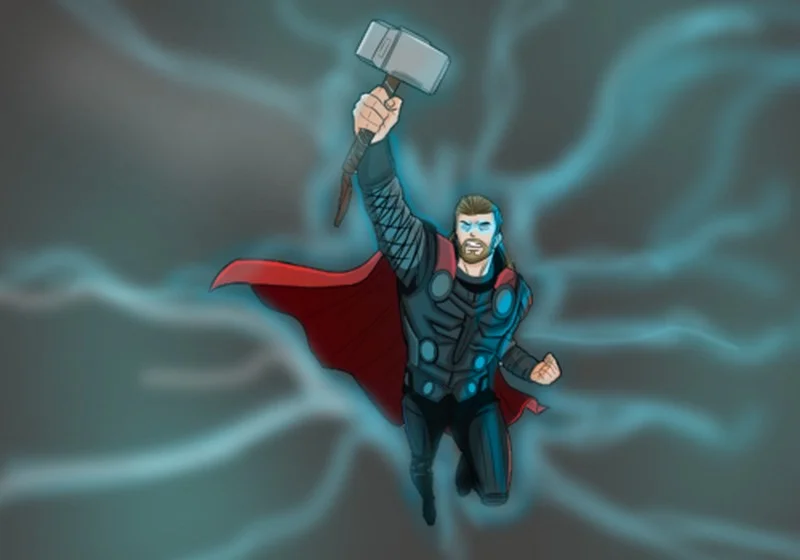 Illustration du film Thor 2 réalisée par Fadeldesign